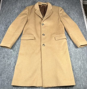 Adam Spencer Herren 44 R Wolle Kaschmir Mantel Camel/Hellbraun Dress Coat England L - Bild 1 von 6