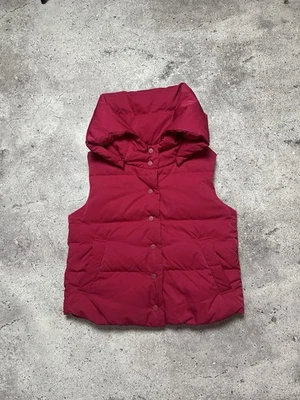 Pleats Please Issey Miyake Women’s Down Puffer Vest Size 5 Red Hooded Japan Pink - Image 1 of 4