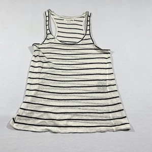 Isabel Marant Etoile Womens White Stripe Linen Blend Minimalist Tank Top Sz S - Picture 1 of 8