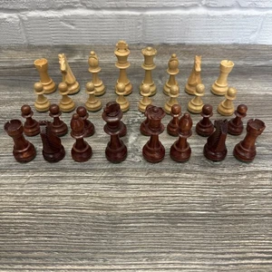 Schöne alte gewichtete Schachfiguren aus Holz (siehe Beschreibung) - König ca. 8 cm - Bild 1 von 16