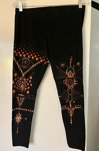 Leggings Neri Riciclati Boho Mandala Grandi - Foto 1 di 6