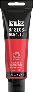 BASICS Acrylic Paint, 118Ml (4-Oz) Tube, Transparent Red - Picture 1 of 8
