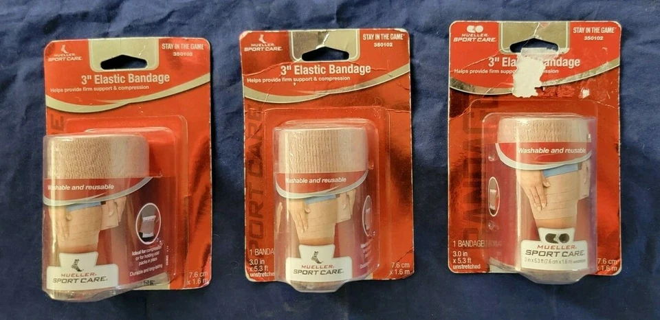  Mueller Elastic Bandage 3" X 5.3' 3 Rolls - Image 1 of 2