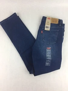 Levis 711 Girls Skinny Jeans Dark Blue 10 Reg - Picture 1 of 5