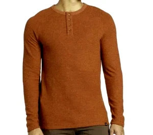 Alpine Design Men's Birch Mountain Long Sleeve Henley NWT Burnt Orange -Small - Picture 1 of 8