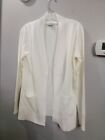 Cielo Cardigan White Size M Soft White Thin Long Sleeve Cardigan With Pockets