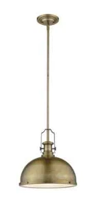 New Z-Lite 725P12-HBR Brass Melange 13" Pendant in Heritage Brass Finish - Picture 1 of 4