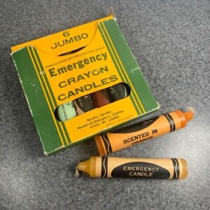 6 Jumbo Emergency Crayon Candles - Crayola Crayon Shape Colorful Novelty