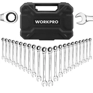 WORKPRO 22-Piece Ratcheting Combination Wrench Set, 72 Teeth, Combo Ratchet W... - Picture 1 of 7