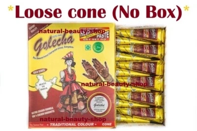 Golecha Maroon Henna Cone Golecha Dark Brown Henna Mehndi Cones Temporary Tattoo