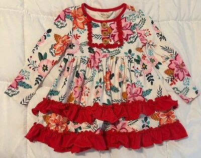 Vestido Matilda Jane Talk About Floral Navidad Vacaciones Usado en Excelente Condición Maravilla Talla 2 Foto 1 de 3