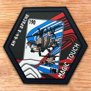 ISRAEL AIR FORCE 190 "MAGIC TOUCH" SQD PVC PATCH 3D GID APACHE AH-64A-I - Picture 1 of 1