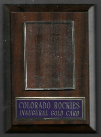 Colorado Rockies Inaugural Gold Card Plaque Only Cover