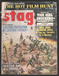 Stag 3/1967-Mort Kunstler-Vice girls-war-mystery-crime-riot-cheesecake-Low gr... - Picture 1 of 3