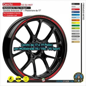 Strisce Adesivi cerchi Ducati Multistrada V4 V4S SPORT Monocromo CE DU MV7 - Imagen 1 de 1