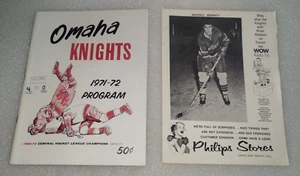 Omaha Knights, 1971 - 1972 Program, With Promo Photo Wendell Bennett - Picture 1 of 6