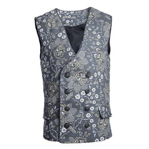 Chaleco floral vintage para niños - Chaleco informal con flores verdes para niños pequeños, edades 2-7 - Imagen 1 de 15