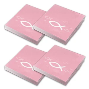 80x itenga Servietten Fisch Rosa 30cm Kommunion Konfirmation Taufe Mädchen neu - Bild 1 von 5