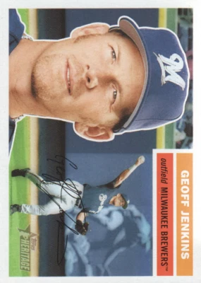 2005 Topps Heritage  #196 Geoff Jenkins - NM-MT  - Image 1 of 2