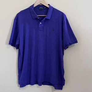 Polo Ralph Lauren Men’s Purple Short Sleeve Pima Soft Touch Polo Shirt Size XL - Picture 1 of 10