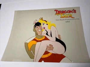 DRAGONS LAIR animation Cel Print  Publicity Concept Art Cartoons Video Game F1 - Picture 1 of 3