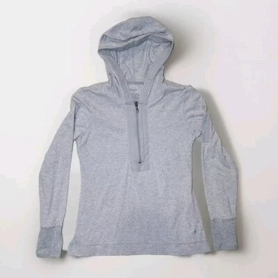 Pullover con Capucha Danskin Now Mujer M (8-10) Gris Jaspeado Mezcla Pulgar Activo Foto 1 de 4