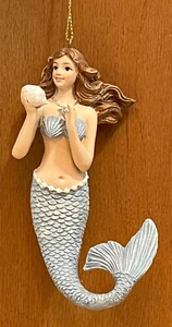 Kurt Adler Mermaid Christmas Ornament Blue Beach Coastal Mystical Glittered 7601 - Picture 1 of 10