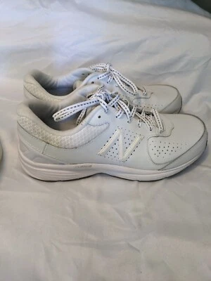 New Balance 411 女式 9.5 白色鞋舒适步行运动鞋 WW411WT2 T — 第 1/4 张图片