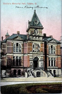 Vintage Postcard OHIO Soldier's Memorial Hall Toledo OH Germany - Picture 1 of 2