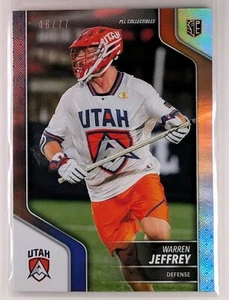 Warren Jeffrey 2024 Premier Lacrosse League PLL #25 Blue Parallel Card #46 /77 - Picture 1 of 2