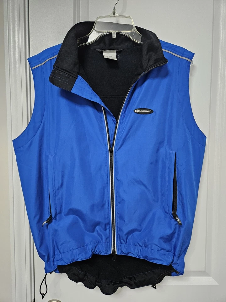 VTG Louis Garneau Cycling Vest Men's Small Winter Full Zip Blue Windbreaker VGUC - Image 1 of 4