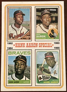 1974 Topps MLB #4 Hank Aaron Special 1962 to 1965 EXMINT - Picture 1 of 2