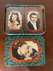 Gone With The Wind -1989 Playing Card Tin Set W/Rhett & Scarlett - Picture 1 of 8