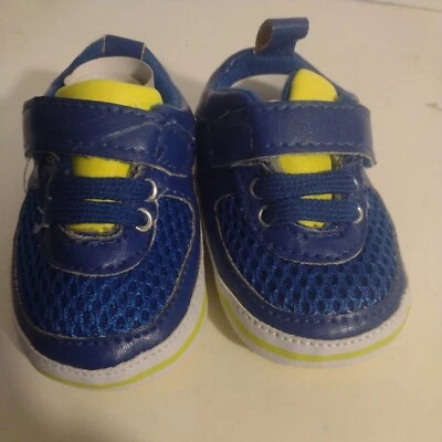 New ~FILA~  Baby Boy Sz 0-6M Comfy Fit Shoes Blue, Yelloe, white colors - Image 1 of 3