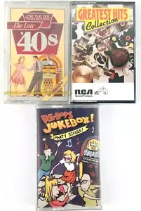 3 SEALED CASSETTES - THE LATE 40's + RCA GREATEST HITS + JUKEBOX PARTY SONGS - Picture 1 of 4
