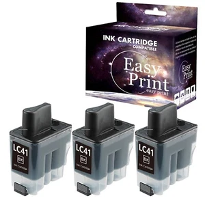 3 Stück LC41 LC-41 Tintenpatrone Schwarz für DCP-110C MFC-820CW Drucker - Bild 1 von 2