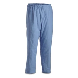 German Military Blue Cotton Pajama Pants PJs Size Large Scrubs Lounging Bottoms - Picture 1 of 1