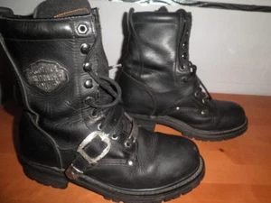 BOTAS CUERO HARLEY DAVIDSON MOTORISTA CAFE RACER BOBBER CAÑA 24 TACON 4 CMS 41  - Imagen 1 de 9