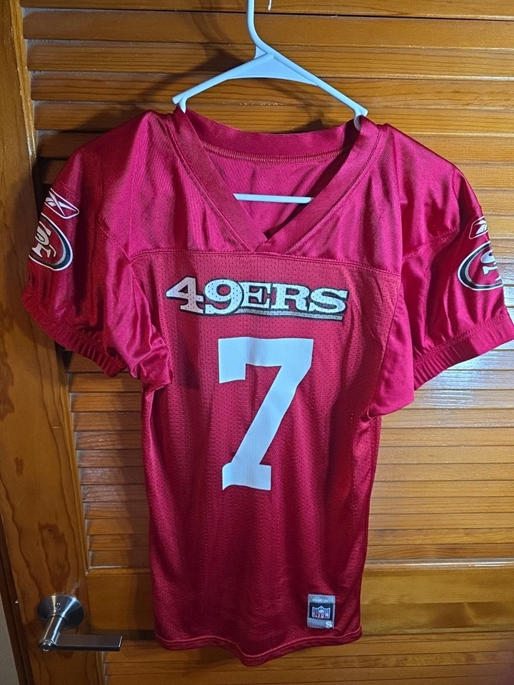 Женская футболка Colin Kaepernick No7 San Francisco 49ers Reebok Pro Fit красная размер S - Изображение 1 из 4