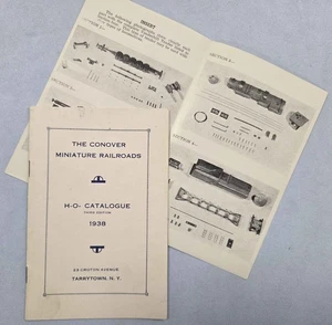 RARE CONOVER 1938 3RD ED HO CATALOG-AMAZING CONDITION-VINTAGE MODEL RAILROADING! - Bild 1 von 3
