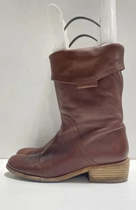 Marc Jacobs Women's Brown Leather Pull On Low Heel Boots Size 8 - Picture 1 of 6