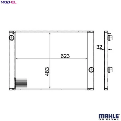 RADIATOR ENGINE COOLING CR 1067 000P FOR BMW 5/E60/E61 N43B20A N46B20B 2.0L 4cyl - Image 1 of 4