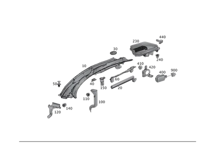 Conducto aire/agua original Mercedes-Benz 172-830-00-44 Foto 1 de 2