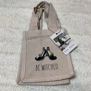 Rae Dunn "BE WItCHED" 2er Set Canvas Tragetasche kleine Halloween Taschen  - Bild 1 von 7