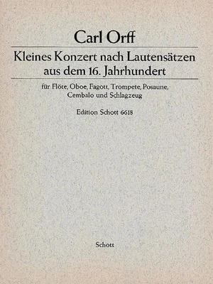 Little Concerto Carl Orff Set Flute, Oboe, Bassoon, Trumpet, Trombone, Harpsicho - Image 1 of 4