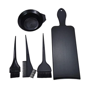 5Pcs Professional Hair Dyeing Tools Kit Mixing Bowl Brushes Coloring Board No Me - Picture 1 of 12