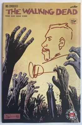 The Walking Dead #163 (2017) w/MERCER Remarque by Charlie Adlard - Image 1 of 2