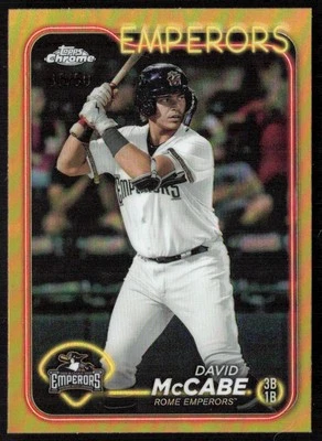 2024 Topps Pro Debut David McCabe Chrome Gold Refractor /50 - Image 1 of 2
