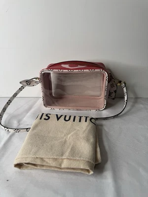 Louis Vuitton Beach Pouch Shoulder Bag Clear/Pink/Red Canvas/PVC - Image 1 of 4