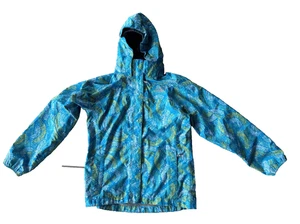 The North Face Girls size XL 18 Hyvent Rain Jacket w/Hood Windbreaker Coat Blue - Picture 1 of 6